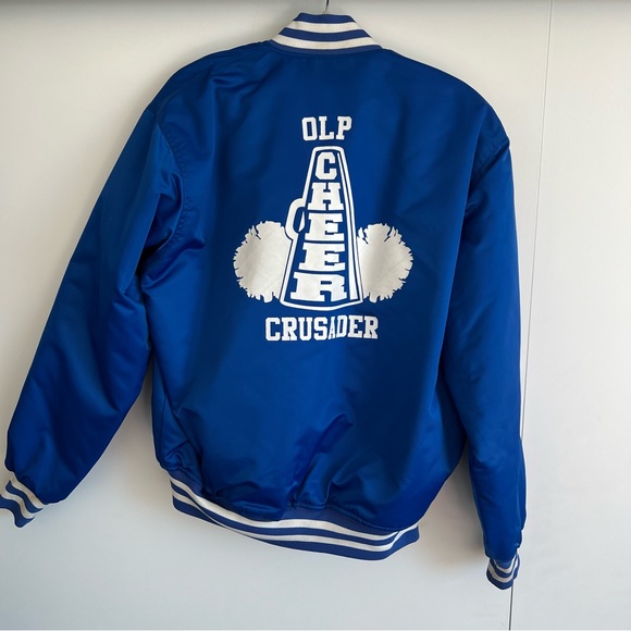 Vintage Men’s ODLP Cheer Team Blue Varsity Jacket Size M - Picture 1 of 8